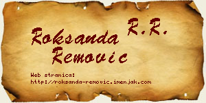 Roksanda Remović vizit kartica